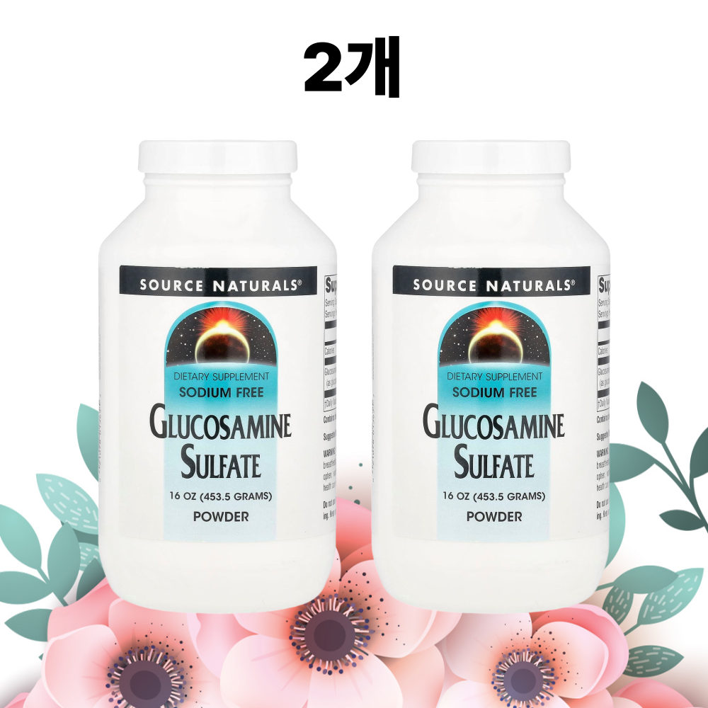 소스내추럴스 글루코사민 파우더 1500mg 453.5g 분말형태 1정, 2개 - 상품 이미지