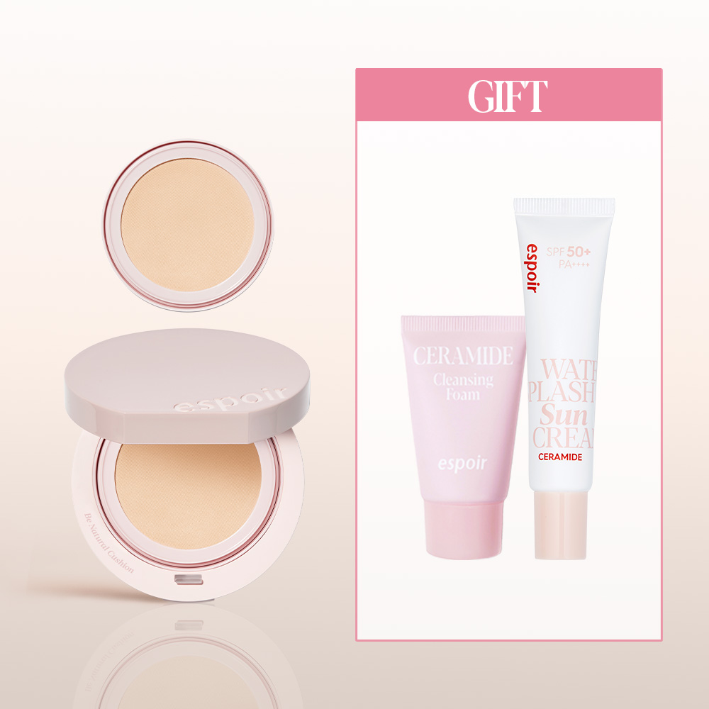 에스쁘아 비내추럴 쿠션 SPF50+ 14gx2 (본품+리필) (GIFT: 선크림 20ml + 클렌징 폼 20g) 제품 이미지