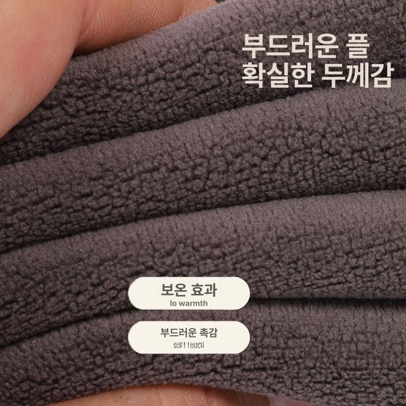 남성 기모 내복세트 중년 빅사이즈 플러스사이즈 겨울 코튼 열속옷 실내복 - 상세 이미지 5