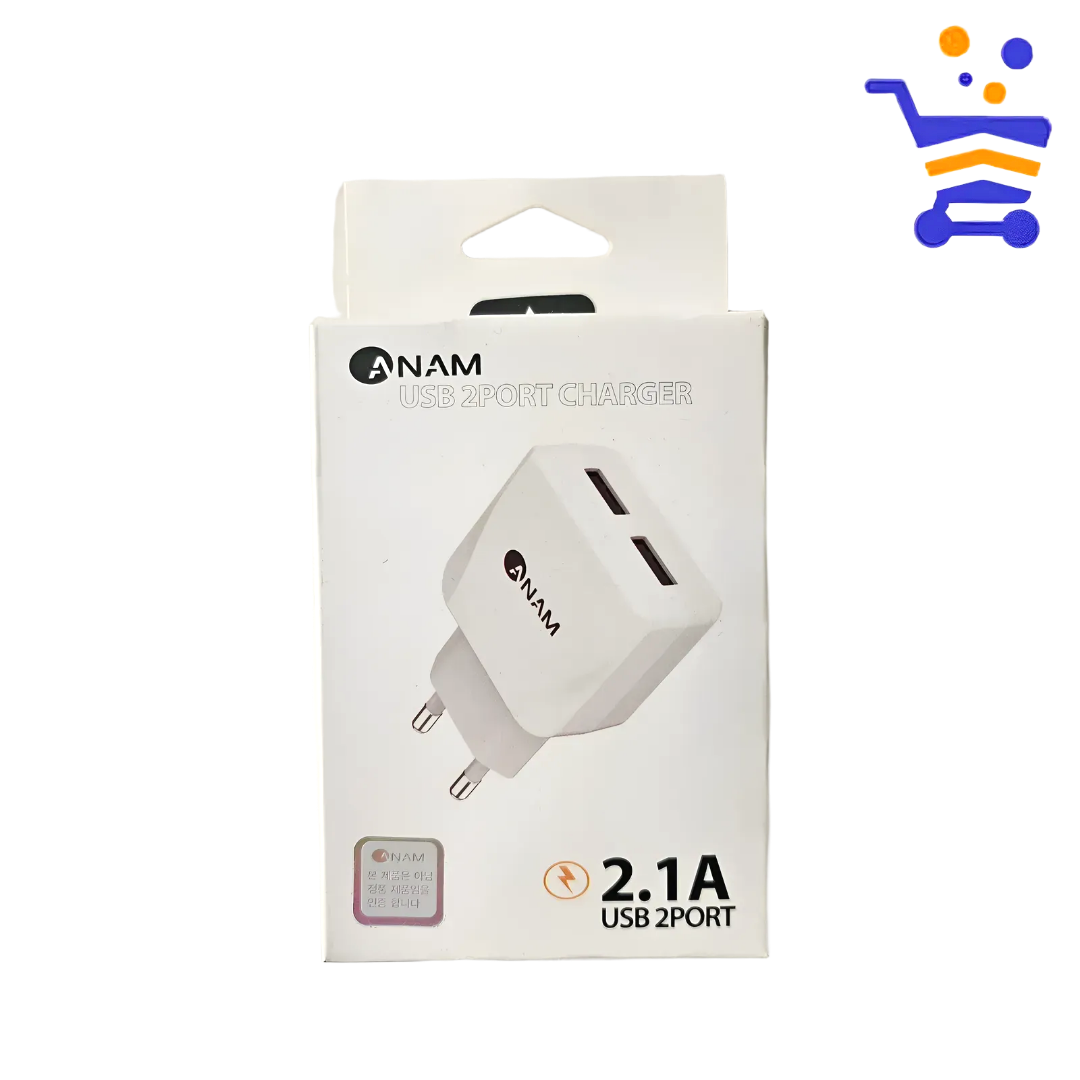 아남 USB 2PORT 2.1A 충전기 가정용 2포트 동시충전 어댑터 ATC_2P - 상품 이미지