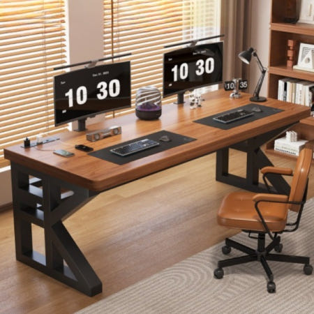 [해외]게이밍 컴퓨터책상 2인용 대형 원목 데스크탑 대형