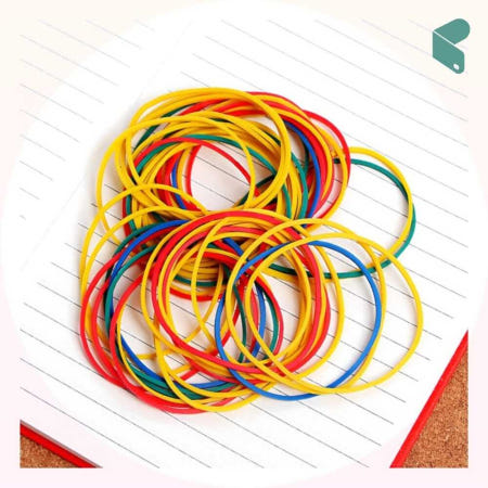 DOCPICK21156TO협력사 고무줄 컬러 고랑몰라 50p 색상고무줄 묶음줄 팬시 문구 커머스픽201