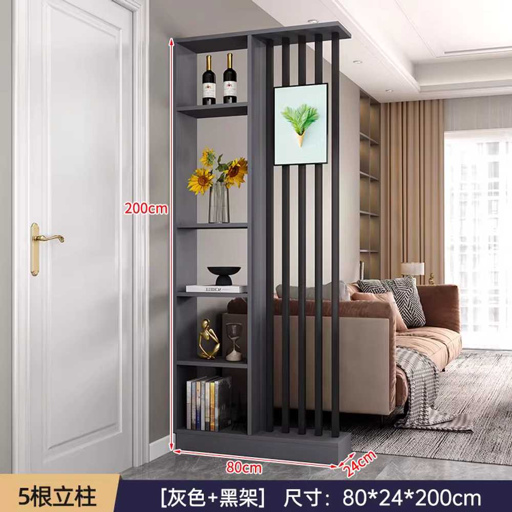 공간분리 파티션 현관 설치 카페 예쁜 견고한 울타리 80x200x24cm 화이트+화이트 이미지 7