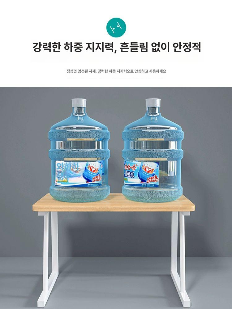 프린터 선반 브래킷 책상 캐비닛 데스크탑 스탠드 정리대 화이트 내추럴 우드 보드 기본모델 - 상세 이미지 5