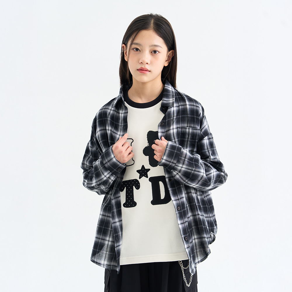 더데이걸 코디 체크 셔츠 TGBW26S01 - 상세 이미지 2