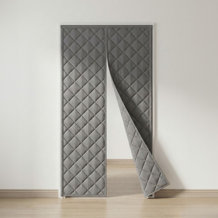 지니몰 압축봉 현관문 도어 사계절용 소음방지 가림막 외풍차단 코튼 암막 방한 커튼