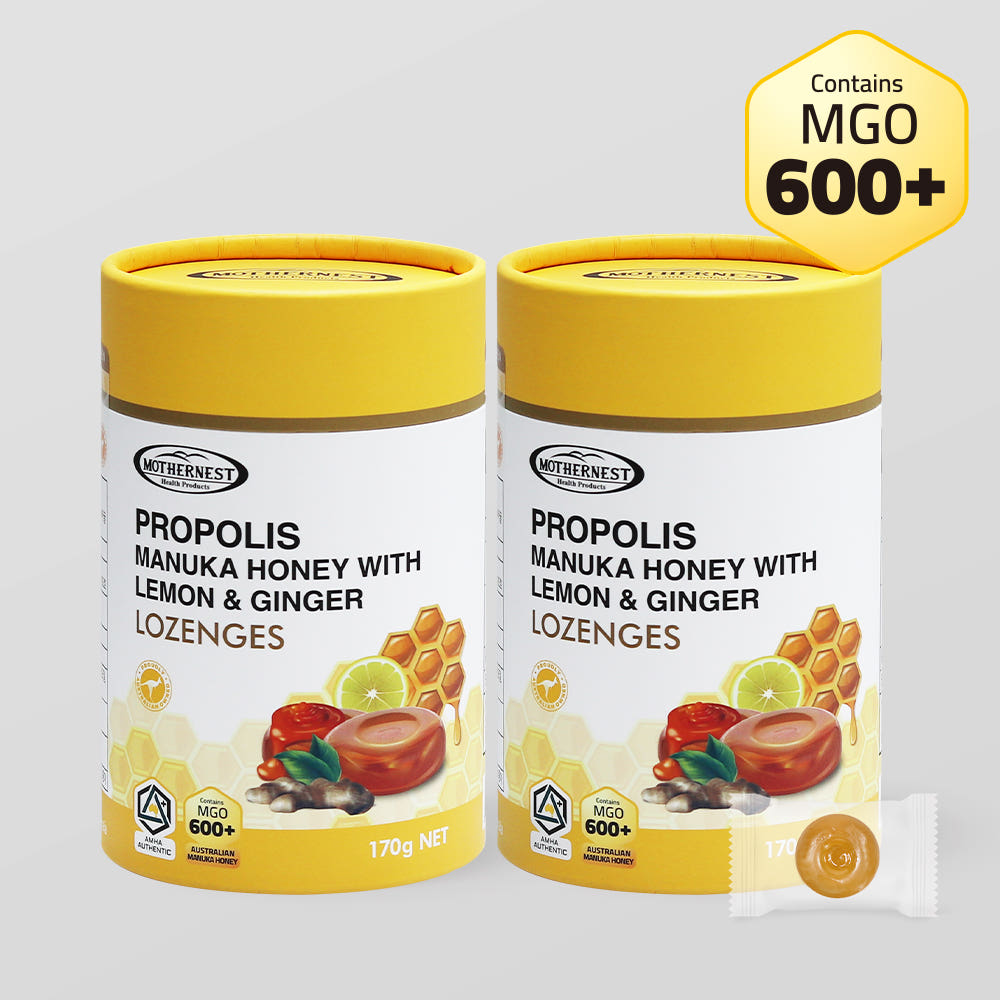 마더네스트 호주산 프로폴리스 마누카허니 레몬진저 캔디 (MGO600+) 170g, 2개 - 상품 이미지