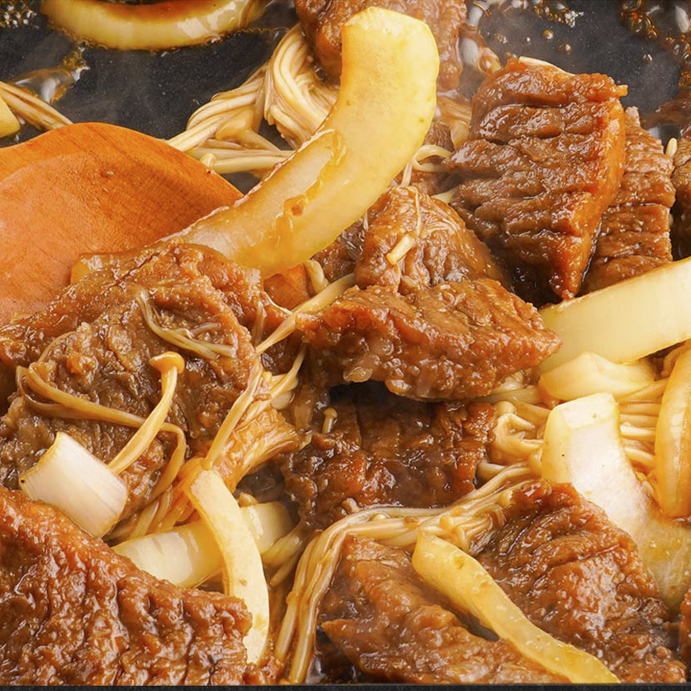 하리니 뼈없는 수제 양념 돼지 갈비 구이 목살 숯불 왕갈비 왕구이 1.2kg, 2개 - 상세 이미지 2