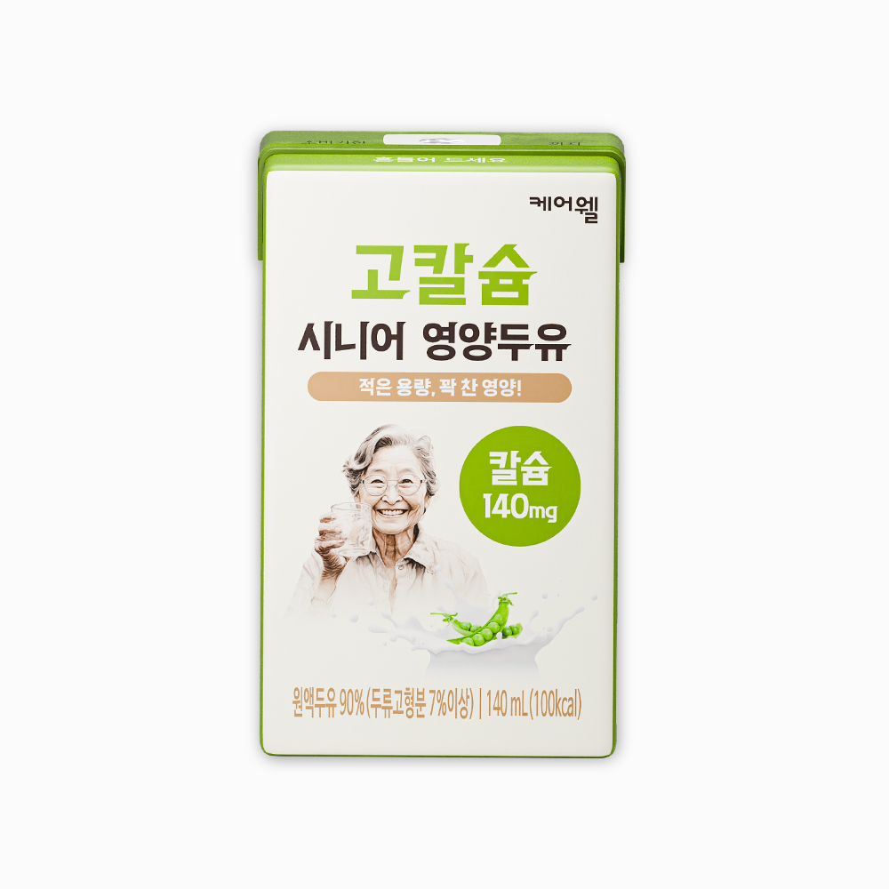 케어웰 고칼슘 시니어 영양두유 어르신 노인 소화 잘되는 단백질 요양원두유 140ml, 48개 이미지 4