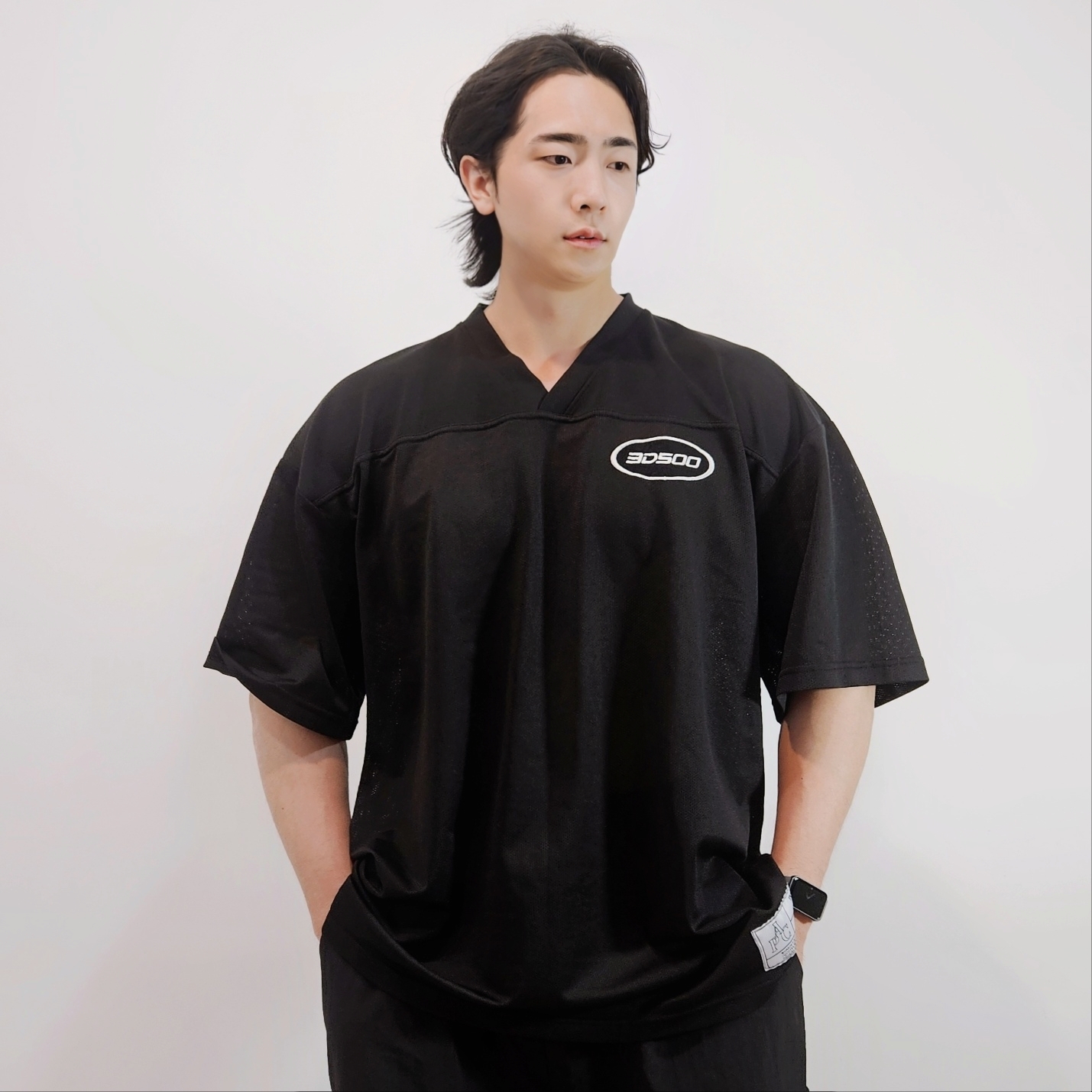삼디오백 럭비져지 럭비티 오버핏 메쉬 반팔 티셔츠 남녀공용
