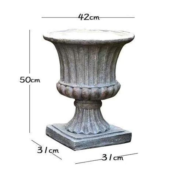 빈티지 대형 화분 발코니 야외 장식 정원 더블 천사 로마 기둥 68cm - 상세 이미지 5