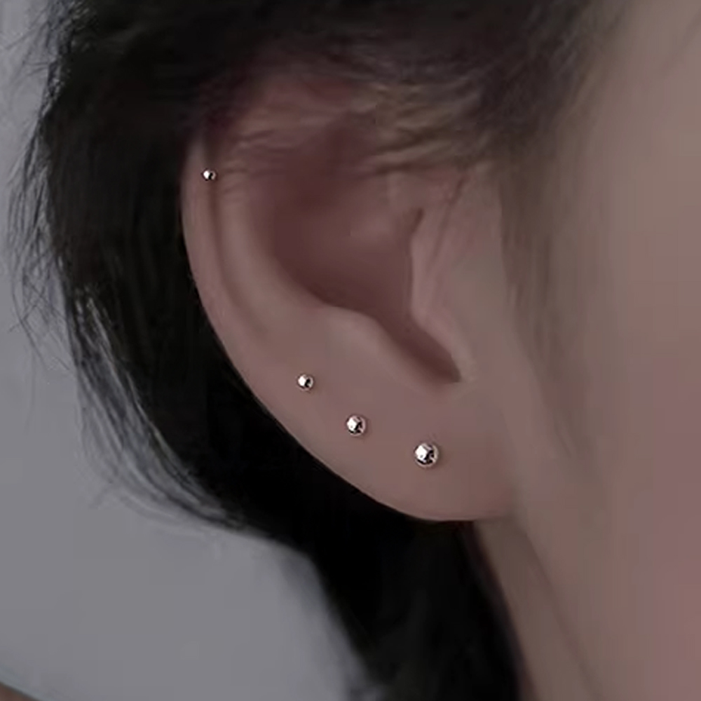 S999 3mm 순은 볼귀걸이 미니 스터드 아르제아 이미지 2