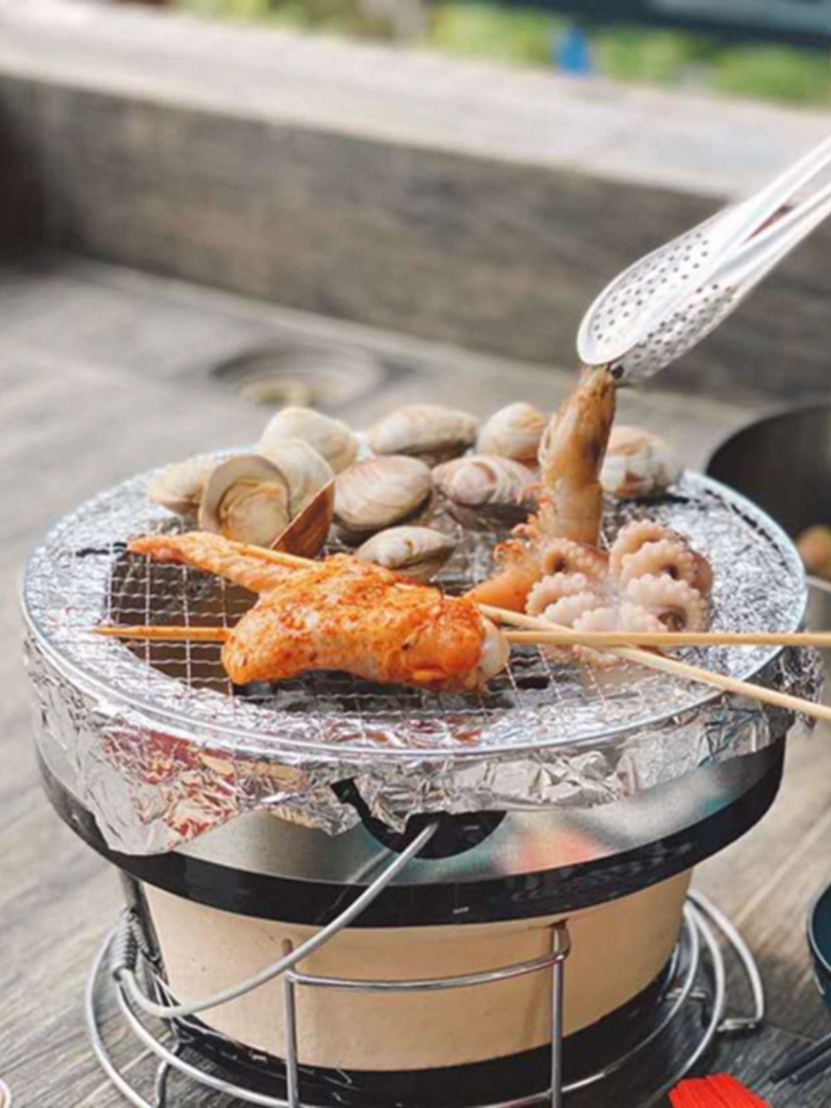 이자카야 롯폰기 일본식 스테이크 바베큐 소고기 화로 숯불 세트 석쇠 그릴망 야끼 테두리 - 상세 이미지 4