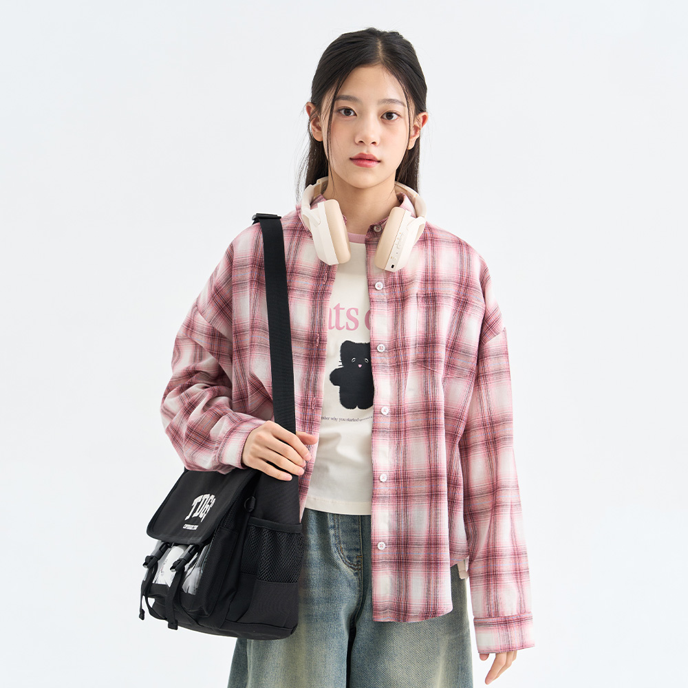 더데이걸 코디 체크 셔츠 TGBW26S01 - 상세 이미지 3