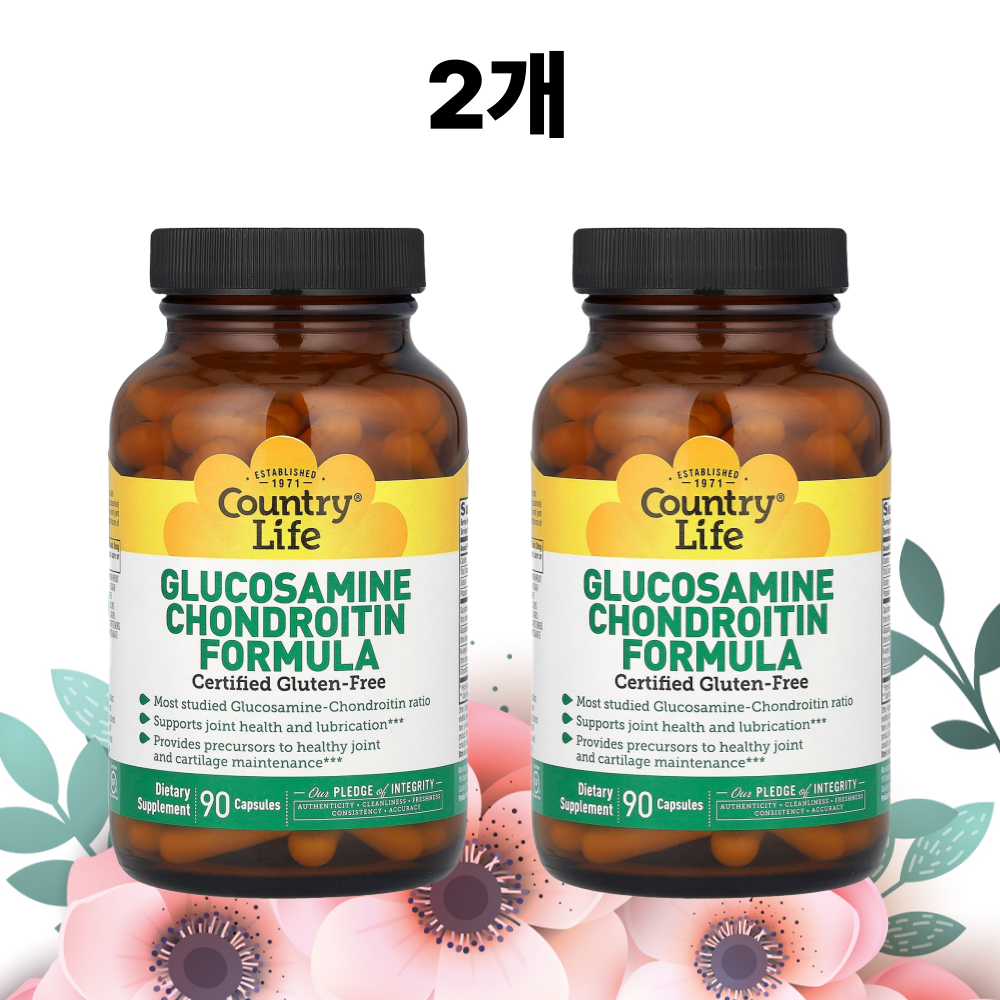 컨트리라이프 글루코사민 콘드로이친 1000mg 아세틸 콘드로이틴 90캡슐, 2개 - 상품 이미지