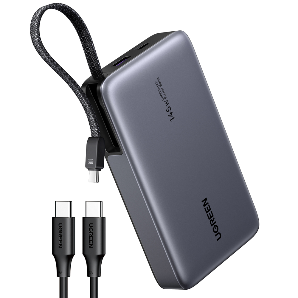 유그린 넥소드 케이블 일체형 145W PD PPS 20000mAh 대용량 고속충전 보조배터리 PB551 - 상품 이미지