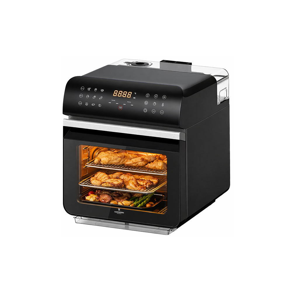 하트만 오븐형 스팀 에어프라이어 로티세리 10L 가정용 대용량 풀구성 HMS-C102BK
