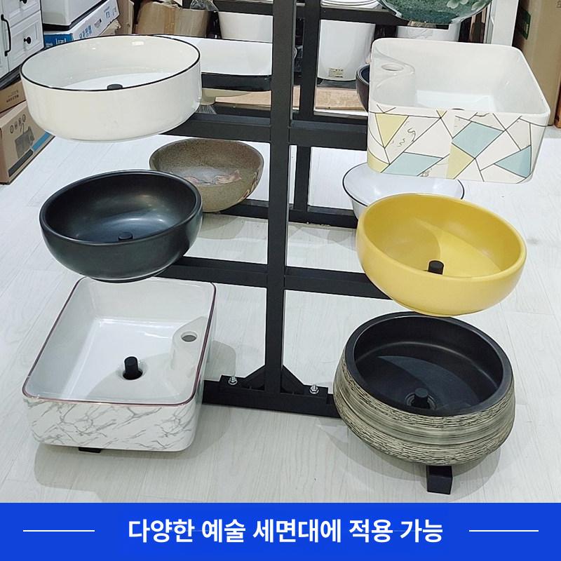 세면대 전시대 세라믹 샘플 세면볼 인테리어 진열대 선반 JY015-BK 욕실 세면대 선반 - 상세 이미지 4