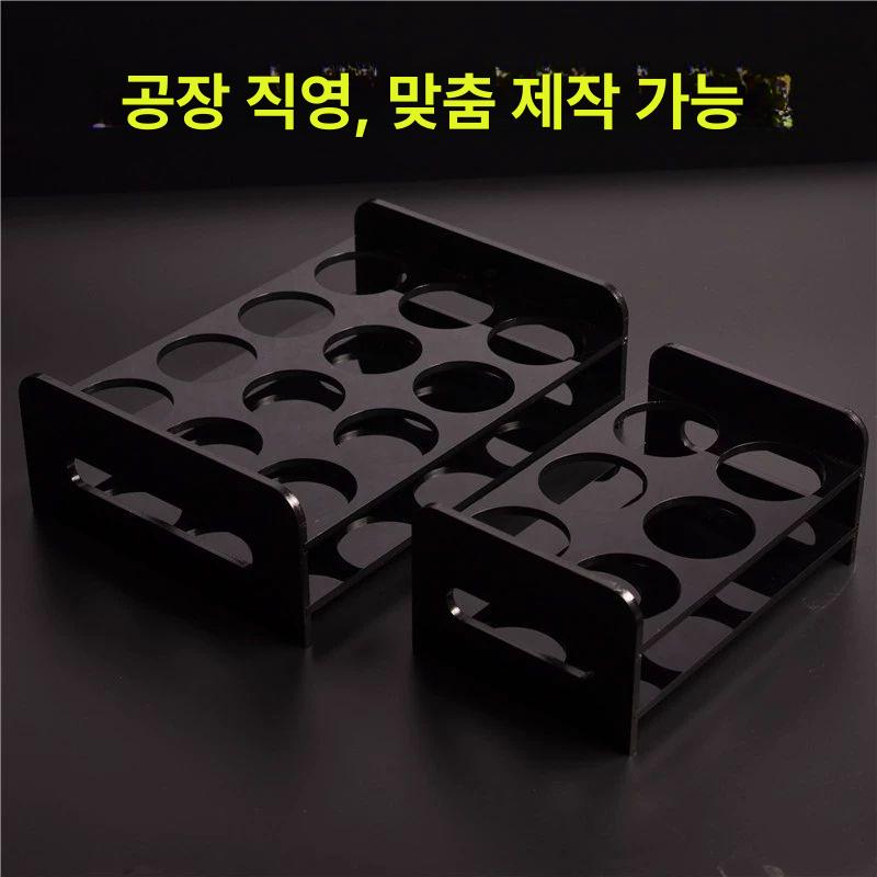 음료 보관대 스탠드 매장 맥주컵 거치대 물통 12헤드 블랙 H자형 구멍 5.8cm - 상세 이미지 3