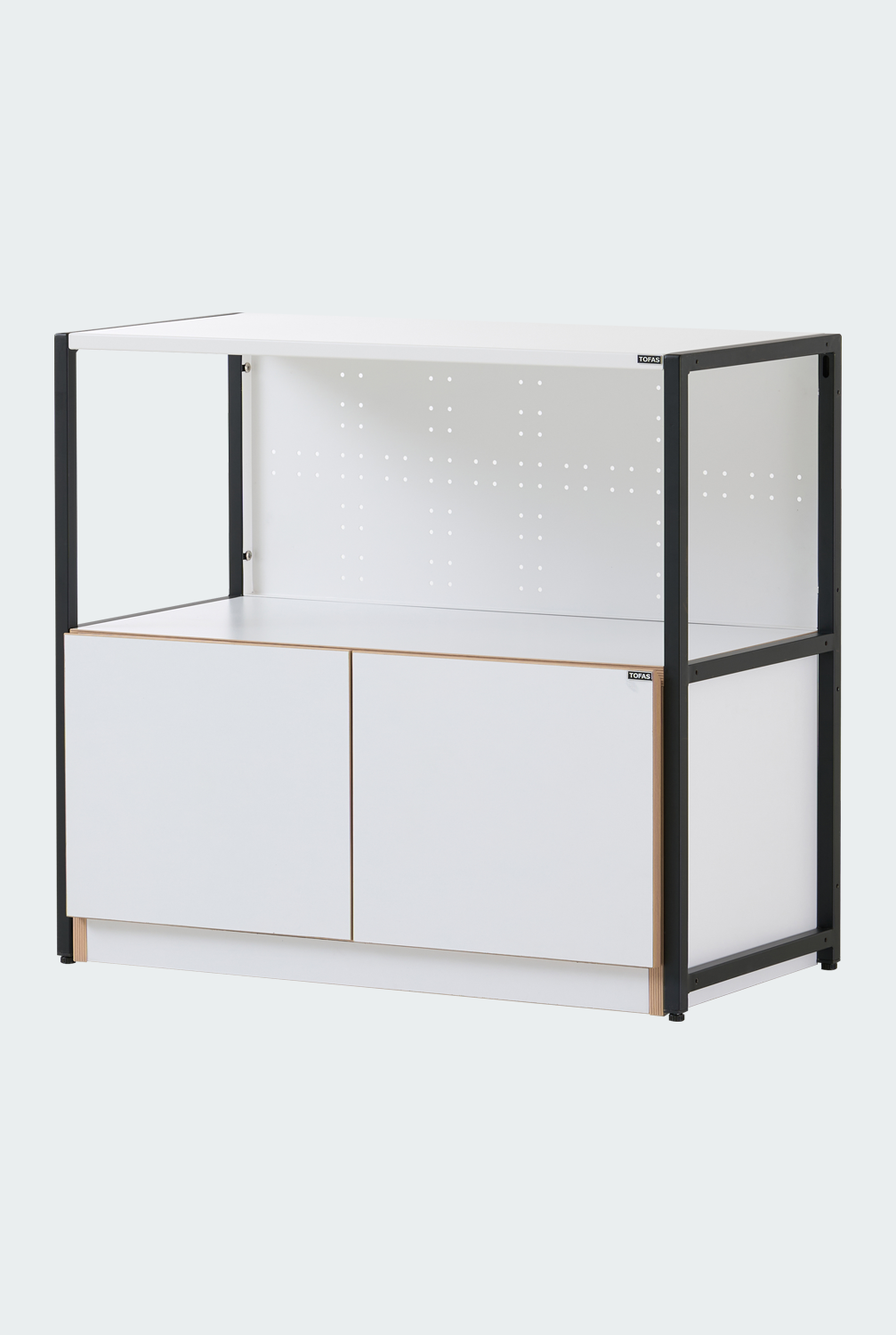 뮤보 2단 철제책장 단독 옵션장