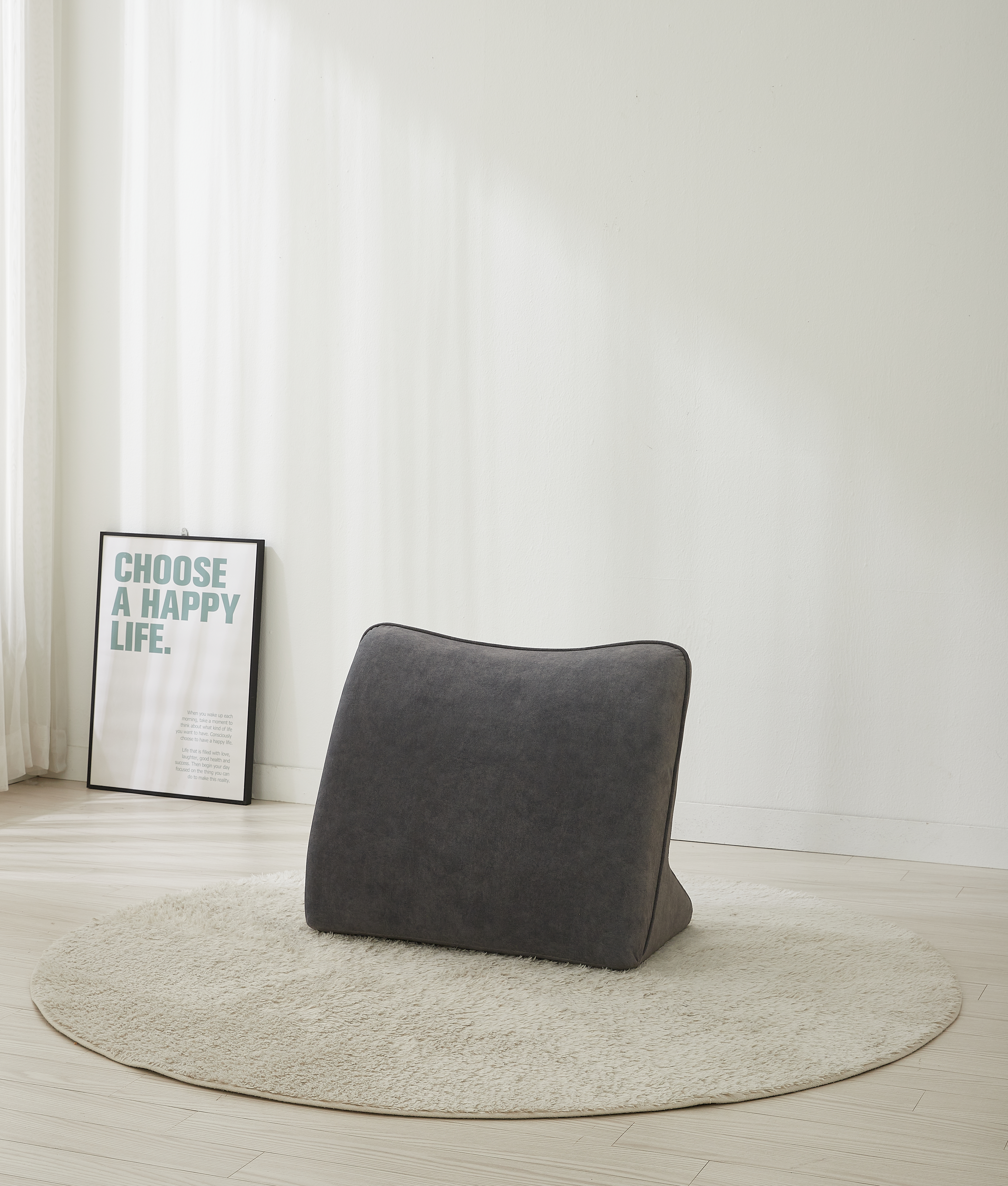 따숨마루 푹신 단단한 허리지탱 1인용 고급 삼각 등받이쿠션