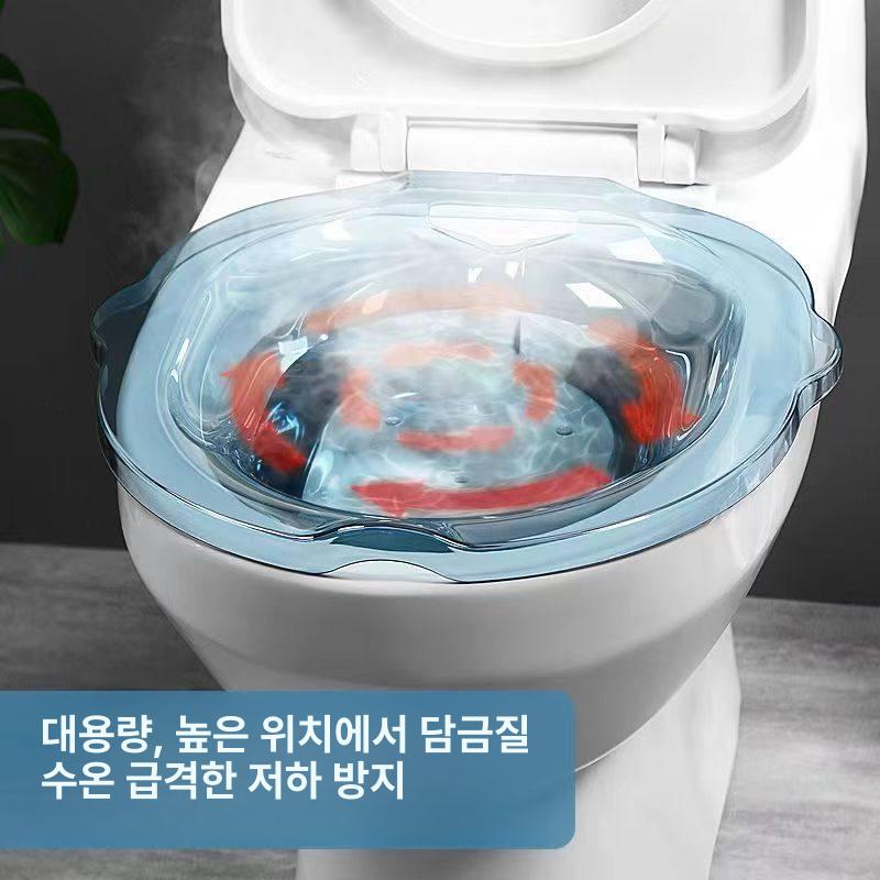 양변기 압력 공기 압축 뚫어 청결 파워 뻥 블록 고투명 아쿠아블루 세척기색상랜덤 - 상세 이미지 3