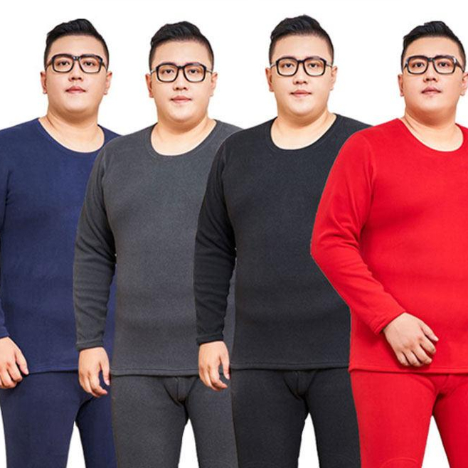 남성 기모 내복세트 중년 빅사이즈 플러스사이즈 겨울 코튼 열속옷 실내복 - 상품 이미지