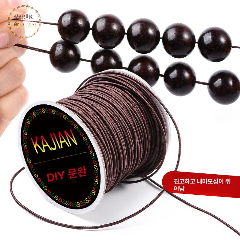 염주줄 팔찌 탄성 조정 실 0.8 염주 보석 탄성 롤 탄성 줄 1.5 딥브라운 28m 롤 - 상세 이미지 2