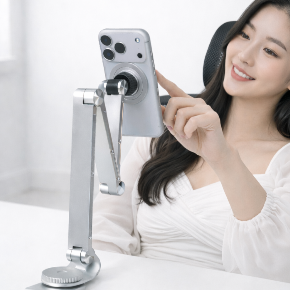코지박스 맥세이프 자바라 거치대 침대 핸드폰 스탠드 항공샷 유튜브 촬영 마그네틱 고급형 - 상세 이미지 5