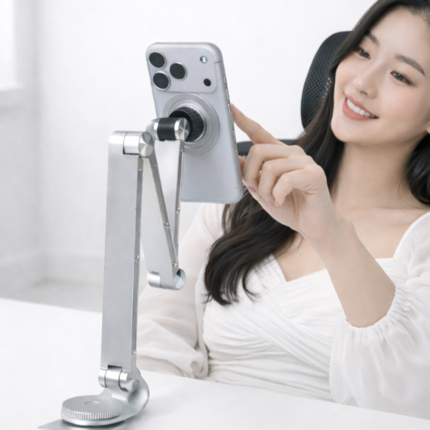 코지박스 맥세이프 자바라 거치대 침대 핸드폰 스탠드 항공샷 유튜브 촬영 마그네틱 고급형 사진 2