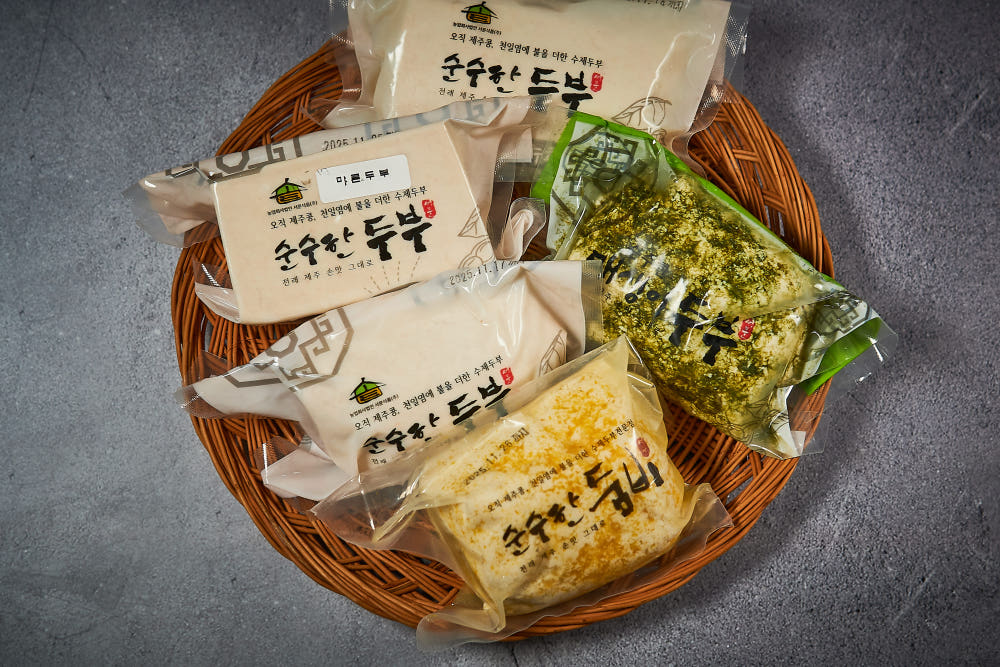 오직 제주콩으로만든 수제두부 5종 320g, 5개 : 순수한둠비