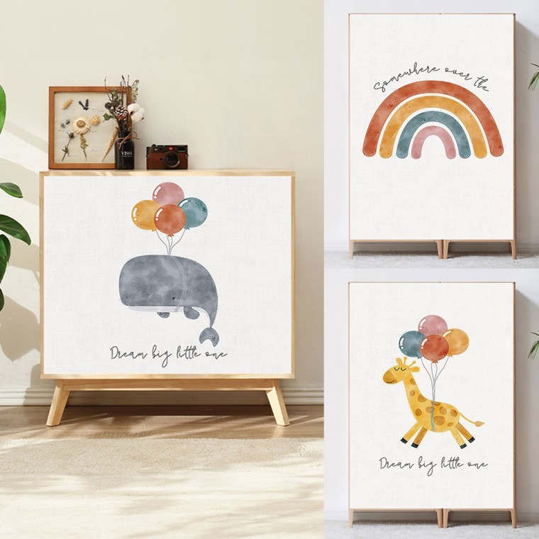 지니몰 책장 선반 미니 가림막 커튼 수납장 가림천 가리개 옷장 붙이는