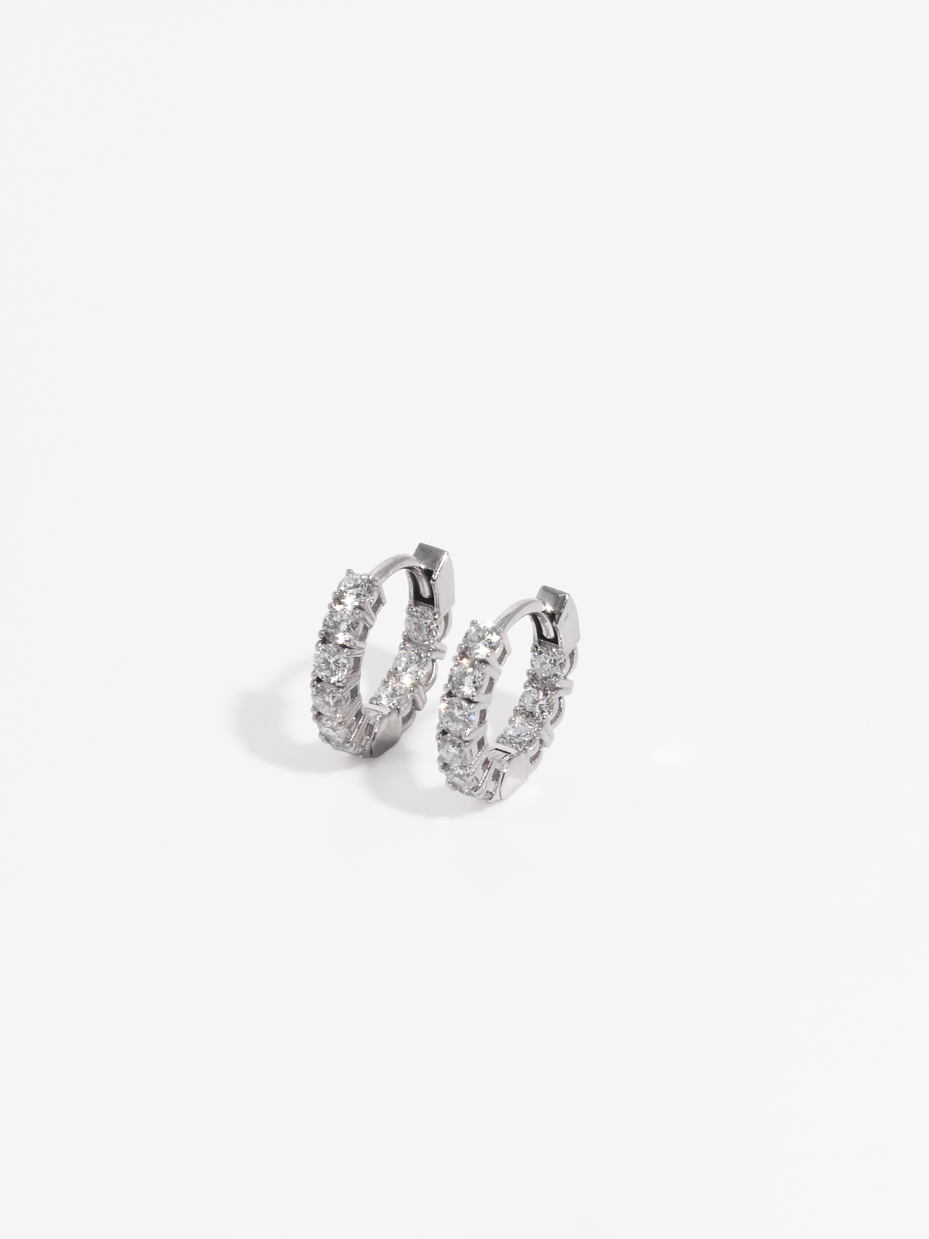 2mm 랩다이아몬드 원터치 링 귀걸이 14k 18k - 상세 이미지 2