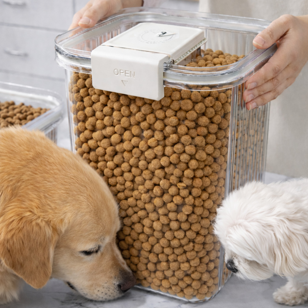 댕그래 강아지 고양이 진공 보관 밀폐 사료통 사료보관통 15L - 상품 이미지
