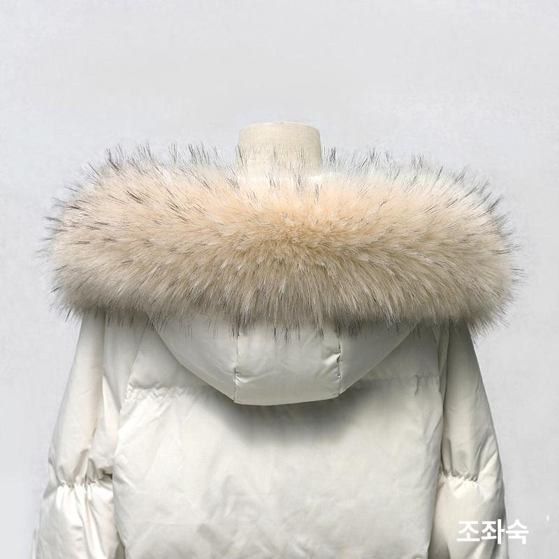 페이크퍼 인조털 후드 리폼 탈부착 패딩 모자 폭스퍼 교체 부자재 - 상세 이미지 2