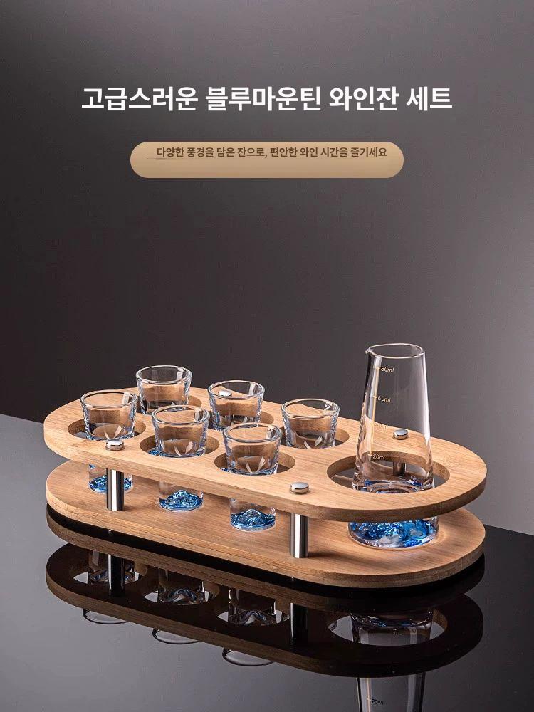 빼갈잔 중국집 바이주잔 중국술 와인잔 고량주 블루마운틴 블루마운틴 화이트와인잔 1병2잔 - 상세 이미지 2