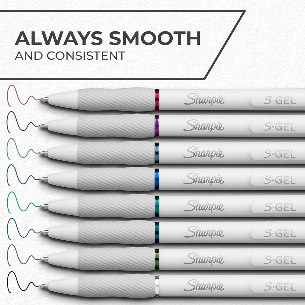 Sharpie S 비비드 젤펜 0.7mm 8색 세트 8색 - 상세 이미지 4