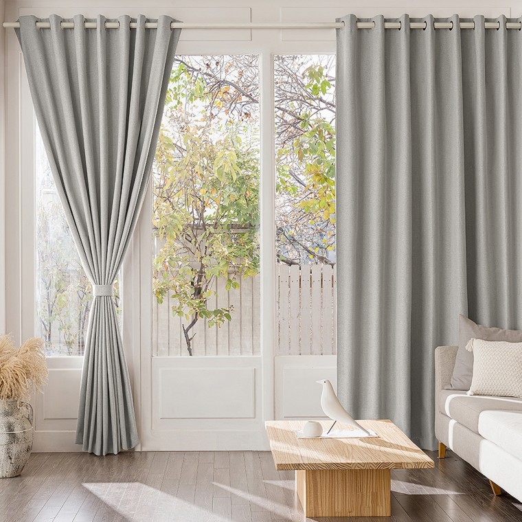 지니몰 차광 쉐도우 아일렛형 암막커튼/거실 커텐 프리미엄