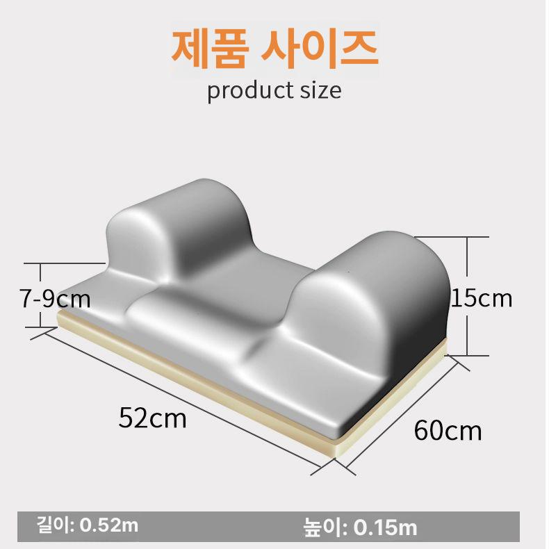 후 수면 목 주름 베개 각도 배개 머리 수술 얼굴 고정 베이지화이트 표준 6-8cm 쿠션1개포함 - 상세 이미지 5