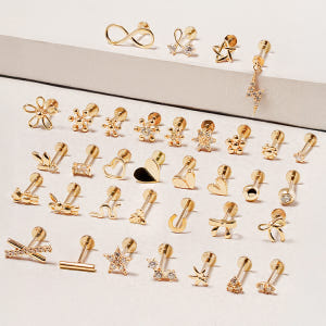 [0.8mm]14K 골드 인터널 시그니처 라블렛 피어싱 귀걸이 29종 솔직 후기 | 실사용자 리뷰 분석 - 상품 이미지 1