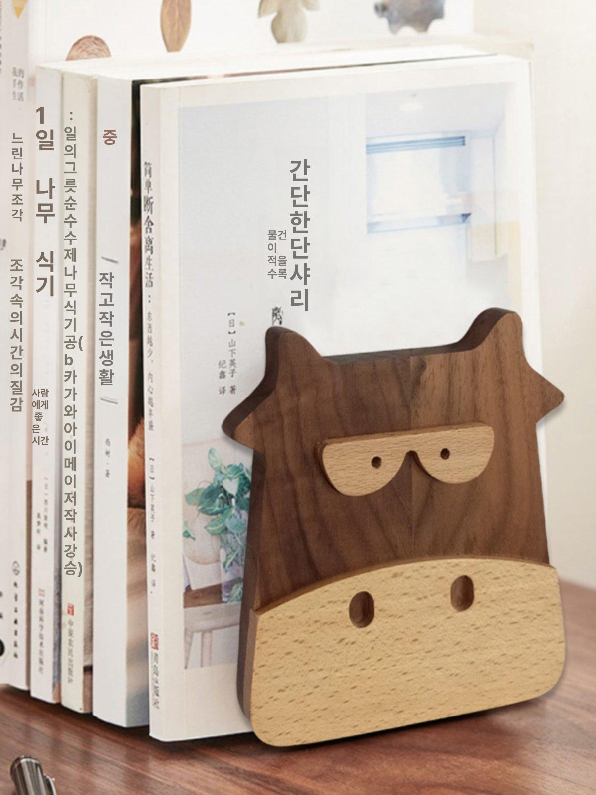 NEW 원목 호두나무 너도밤나무 책 사무실 정리함 단일 조각 - 상세 이미지 3