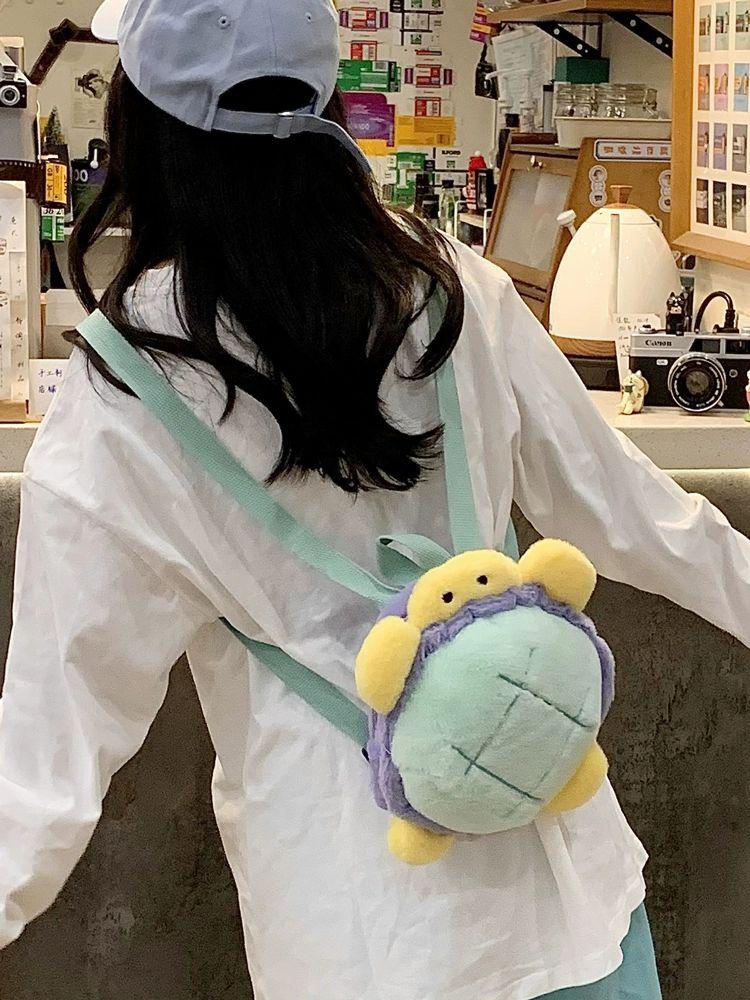 거북이 인형가방 플러시 배낭 캐릭터 백 생일선물 - 상세 이미지 3