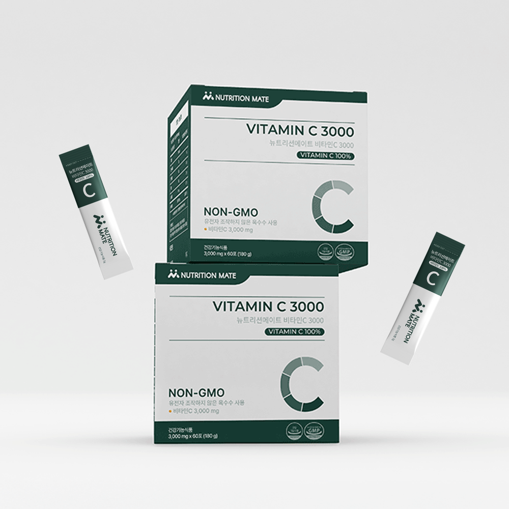 뉴트리션메이트 비타민c 3000 NONGMO 비타민씨 3000mg 60포 3개 180포 6개월분 - 상세 이미지 2