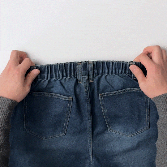 남자와이드청바지 남자밴딩청바지 이미지 6