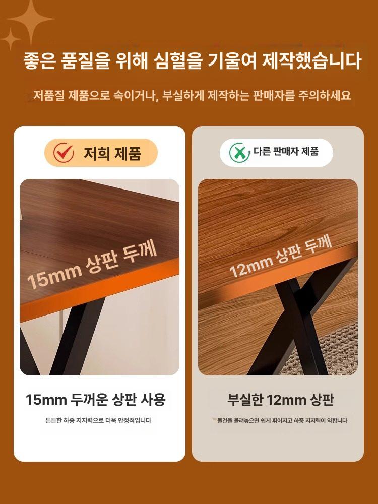 접이식 테이블 야외용 다용도 탁자 간이 원룸용 폴딩 다크우드 100 x 100x74 - 상세 이미지 2