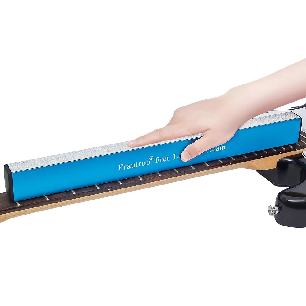 Frautron 40.6cm(16인치) 프렛 레벨링 빔, 알루미늄 기타 레벨러 샌딩 블록 파일 바, 프로 루티어 프렛보드 수리 도구, 120/240/400/600/1000 그릿 - 상세 이미지 2