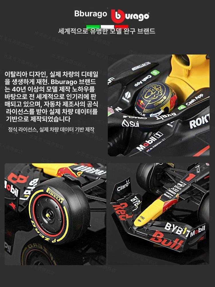 1:24 F1 피규어 그랑프리 레드불 RB19 레이싱 RB20 라스베가스 1번 비스타판 - 상세 이미지 3