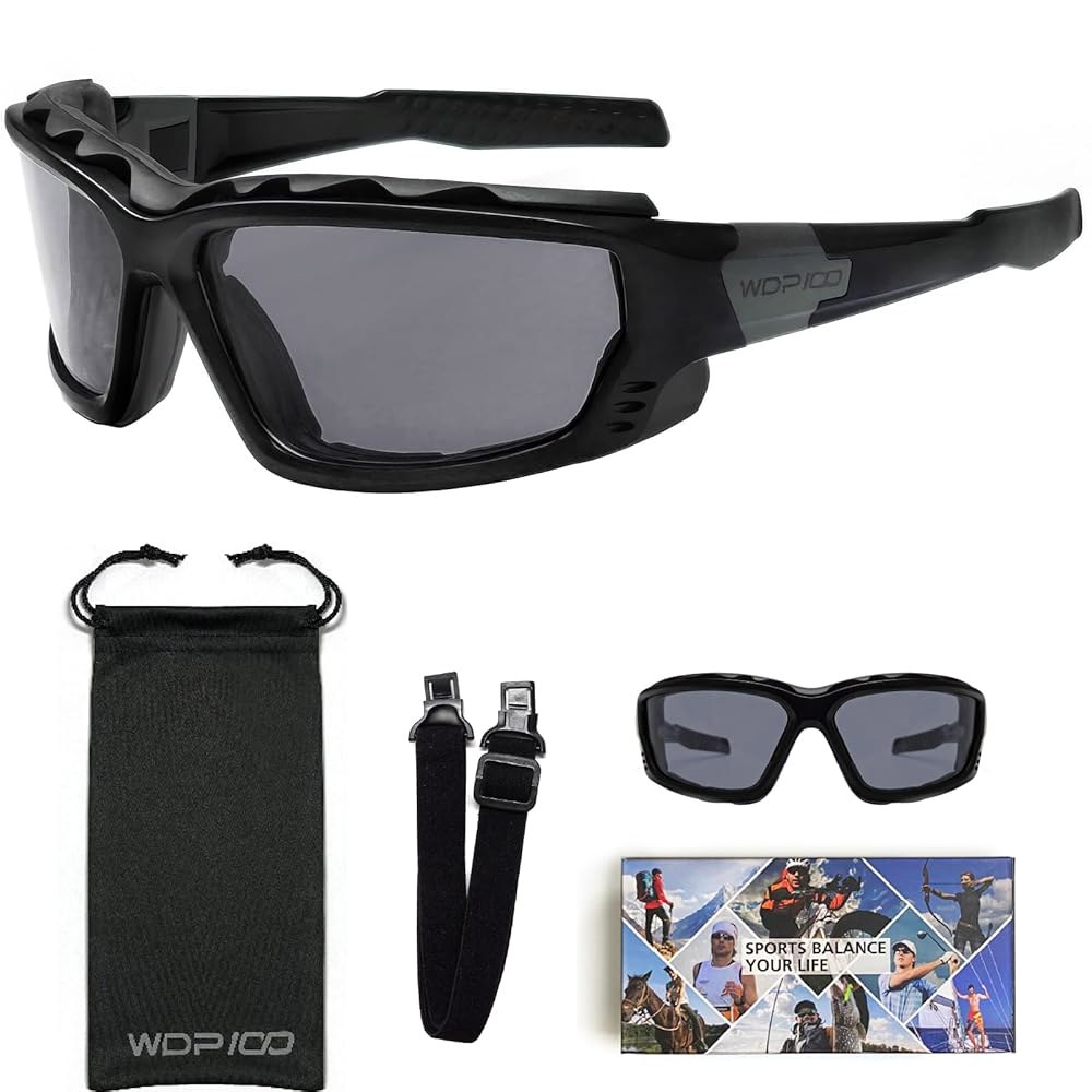 WDP100 Powersports Motorcycle Wrap Around GK20 선글라스 Riding 스카이다이빙 Gk20 Black / Clear Clear - 상품 이미지