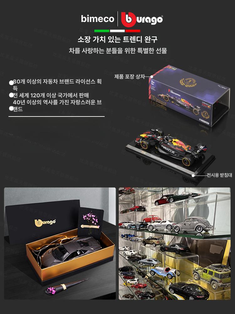 1:24 F1 피규어 그랑프리 레드불 RB19 레이싱 RB20 라스베가스 1번 비스타판 - 상세 이미지 4
