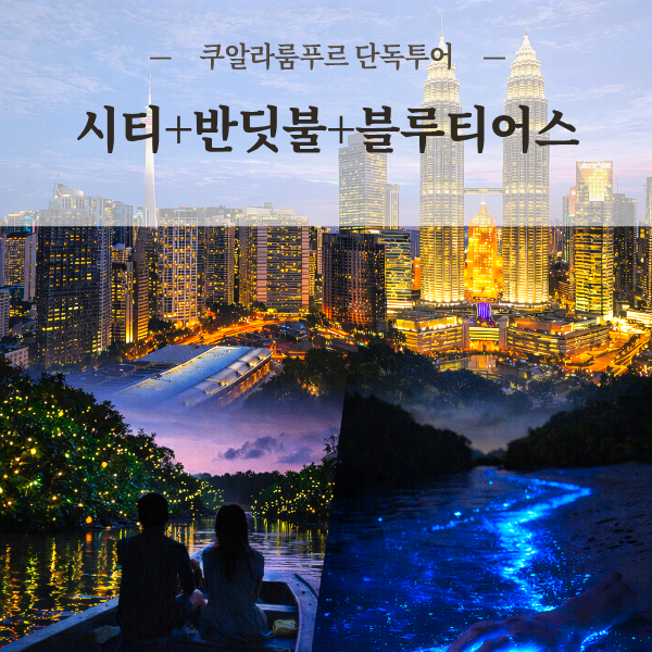 쿠알라룸푸르 시티 + 반딧불 + 블루티어스 투어 한국인 가이드 프리미엄 단독 일일투어 - 상품 이미지